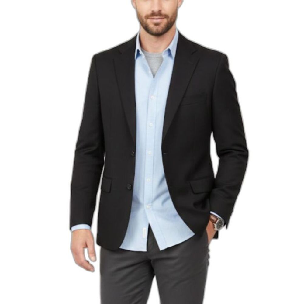 Pincus Brothers Men's Black 100% Camel Hair Classic Blazer Suit Jacket Size 44R